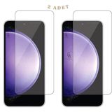 Coolacs Samsung Galaxy S23 Fe Ile Uyumlu Ekran Koruyucu Şeffaf Temperli Kırılmaz Cam Ekran Koruyucu 2 Adet - Galaxy S23 FE 5G