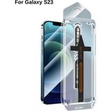 Coolacs Samsung Galaxy S23 Uyumlu Kolay Uygulama Aparat Mekanizmalı Tam Kaplayan Cam Ekran Koruyucu - Şeffaf