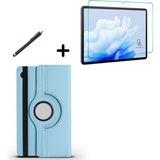 Coolacs Samsung Galaxy Tab A9 Plus 11 Inç 360° Dönebilen Standlı Tablet Kılıfı Ekran Koruyucu ve Kalem Seti - Mavi