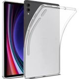 Coolacs Samsung Galaxy Tab S9 Fe Plus SM-X610 ile Uyumlu Şeffaf Esnek Silikon Tablet Kılıfı