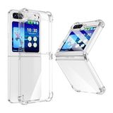 Coolacs Samsung Galaxy Z Flip 5 Uyumlu Köşe Dolgulu Nitro Anti Shock Telefon Kılıfı Kapak - Şeffaf