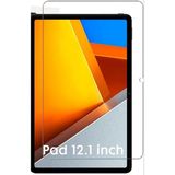 Coolacs Xiaomi Poco Pad 12.1 İnç ile Uyumlu Kırılmaz Tablet Temperli Cam Ekran Koruyucu - Şeffaf