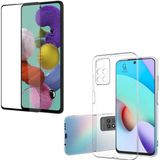 Coolacs Xiaomi Poco X3 Gt ile Uyumlu Soft Yumuşak Telefon Kılıfı ve 5d Tam Kaplayan Cam Ekran Koruyucu - Şeffaf