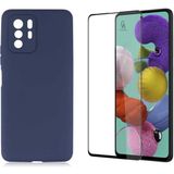 Coolacs Xiaomi Poco X3 Gt ile Uyumlu Telefon Kılıfı ve 5d Ekran Koruyucu - Lacivert
