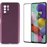 Coolacs Xiaomi Poco X3 Gt ile Uyumlu Telefon Kılıfı ve 5d Ekran Koruyucu - Mürdüm