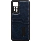 Coolacs Xiaomi Redmi Note 12 Pro 4g Uyumlu Deri Kartvizitli Kartlıklı Premium Telefon Kılıfı Kapak - Lacivert