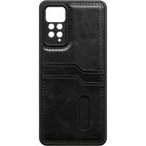 Coolacs Xiaomi Redmi Note 12 Pro 4g Uyumlu Deri Kartvizitli Kartlıklı Premium Telefon Kılıfı Kapak - Siyah