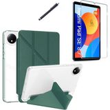Coolacs Xiaomi Redmi Pad Se 8.7 Inç Uyumlu Tri Fold Kalemlikli Tablet Kılıfı Ekran Koruyucu Kalem Seti - Redmi Pad SE 8.7" - Koyu Yeşil