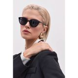 COOLANDBETTER Bella Cat Eye Güneş Gözlüğü - Siyah İnce Çerçeve Şık Kadın Model UV400 Koruma