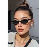COOLANDBETTER Tina Cat Eye Kadın Siyah Yarım Çerçeve Güneş Gözlüğü Yeni Sezon / Coolandbetter