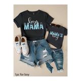 coolart Anne Oğlan Kombin Tişört Takımı T-Shirt Twin Erkek Çocuk Anne mama's boy (TEKLİ FİYAT) - Siyah