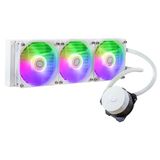 Cooler Master MasterLiquid 360 L Core ARGB su soğutucu, iki bölmeli Gen S pompalı CPU sıvı soğutucu, 120 mm ARGB fanlı, LGA 1700 ve AM5 tutucular ile üstün bilgisayar soğutması, beyaz