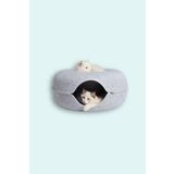 Coolizz Donut Kedi Tüneli / Donut Kedi Yatağı - Açık Gri