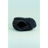 Coolizz Peluş Donut Kedi Yatağı - Peluş Donut Kedi Tüneli Koyu Gri-L