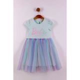 Cooll Bebek Kız Çocuk Barbie Pamuklu Tül Elbise - 7 - 8 Yaş - Yeşil