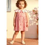 Cooll Bebek Kız Çocuk Pamuklu Kalp Desenli Elbise - 2 - 3 Yaş - Pembe