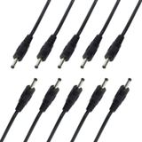 COOLM 10'lu Paket 3,5 mm x 1,35 mm DC Güç Erkek Fiş Jak Çıplak Tel Açık Uçlu Kuyruk Güç Kablosu 3,5 x 1,35 mm DC Güç Kaynağı IP Kamera CCTV Güvenlik Kamerası Gözetim Kablosu Onarım Değiştirme