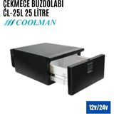Coolman CL-25L Çekmeceli Araç Içi Portatif Buzdolabı 25 Litre 12V-24V