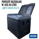 Coolman W-45S Çift Kapaklı Araç Içi Portatif Buzdolabı 45 Litre 12V-24V