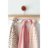COOLMINIES Çift Kat Müslin 3'lü Yenidoğan Bebek Battaniye & Örtü Set,Müslin Kundak, %100 Pamuk İthal Kumaş 80*90 cm
