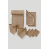 COOLMINIES Çift Kat Muslin Set,Bebek Battaniyesi 80*90cm 2adet Omuz Bezi,2 adet Mama Önlüğü,3 Adet Ağız Mendili