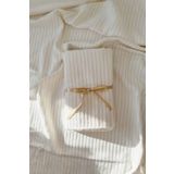 COOLMINIES Örgü Desen %100 Pamuk Bebek Pike Battaniyesi, Örgü Pike Bebek Battaniyesi Ekru 100x115 Cm