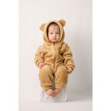 Coolminies Welsoft Unisex Bebek Çocuk Kışlık Fermuarlı Peluş Uyku Tulumu, Bebek ve Çocuk Tulum - Kahve - 0 - 6 Ay