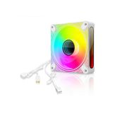 Coolmoon - Dm1 12cm Kasa Fanı 5v 3pin Argb Aura Sync 12v 4pin Pwm Soğutucu Fan - 120mm - Beyaz