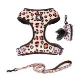 Coowone Köpek Koşum Takımı ve Tasma Seti Kaka Çanta Dağıtıcılı -Yumuşak Ağ Ayarlanabilir ve Çekmez Küçük Orta Büyük Köpekler için Köpek Koşum Takımı (L (Boyun 36,5"-50,8 cm; Göğüs 47 cm-68,5 cm),