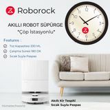 Çöp Istasyonlu Akıllı Robot Süpürge Beyaz