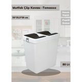 Çöp Kovası Bas Çek Mutfak Banyo Çöp Kutusu Antrasit 80 Litre