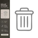 Çöp Kovası Mat Gri Dekoratif Folyo Sticker 14X14 Cm