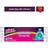 Çöp Poşeti Jumbo Boy 1 Paket 80 x 110 cm Çöp Torbası (10'lu)