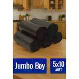 Çöp Torbası Jumbo Boy 10’lu 5 Rulo Kalın 80x110 Çöp Taşıma Taşınma Nakliye Poşeti