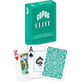 COPAG Elite%100 Plastik Oyun Kartları, Poker Boyu Jumbo Endeks Tek Deste, Yeşil