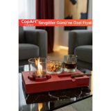 Copart Elza Kırmızı Biyoetanol Masaüstü Şömine - 1 Lt Yakıt Hediyeli