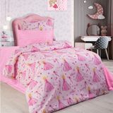 Coperta Arabalı Tek Kişilik Nevresim Takımı - Açık Pembe - 155 x 210 cm