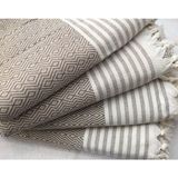 Coperta Battal Boy Kolları Örten Koltuk Örtüsü Takımı 3+3+1+1 - 180 x 300 cm - Kahverengi