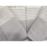 Coperta Battal Boy Kolları Örten Pamuklu Koltuk Örtüsü Takımı 3+3+1+1 - 180 x 300 cm - Gri