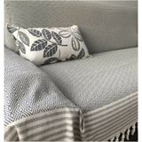 Coperta Gri Pamuklu Koltuk Örtüsü Kolları Örten 180 x 300 cm Kayma Yapmaz Özellikli