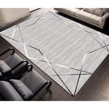 Coperta Home 6m² Süngerli Lastikli Halı Örtüsü - Açık Gri - Koyu Gri - 200 x 300 cm