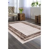 Coperta Home 6m² Süngerli Lastikli Halı Örtüsü - Açık Kahverengi - Koyu Kahverengi - 200 x 300 cm