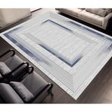 Coperta Home 6m² Süngerli Lastikli Halı Örtüsü - Ekru - Mavi - 200 x 300 cm