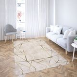 Coperta Home 6m² Süngerli Lastikli Halı Örtüsü - Gold - Kahverengi - 200 x 300 cm