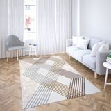 Coperta Home 6m² Süngerli Lastikli Halı Örtüsü - Gri - Kahverengi - 200 x 300 cm