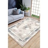 Coperta Home 6m² Süngerli Lastikli Halı Örtüsü - Mavi - Bej - 200 x 300 cm