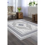 Coperta Home 6m² Süngerli Lastikli Halı Örtüsü - Mavi - Gri - Krem - 200 x 300 cm