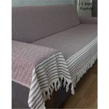 Coperta Kolları Örten Pamuklu Koltuk Örtüsü - 180 x 300 cm - Bordo
