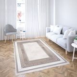 Coperta Süngerli Lastikli Kaymaz Yıkanabilir 6 Metrekare Halı Örtüsü - 200 x 300 cm - Bej - Kahve