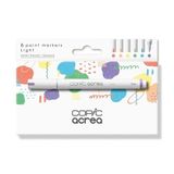 Copic acrea Light seti, 6'lı boya kalemi seti, su ve pigment bazlı mürekkep, çizgi kalınlığı 0,8-1,2 mm